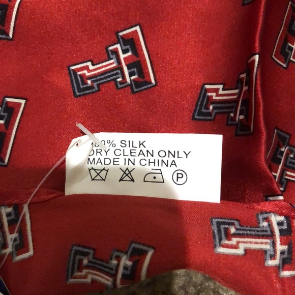 Men’s Silk varsity vests Texas Tech silk scarf - Picture 3 of 3